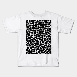 British Mosaic Black and White Kids T-Shirt